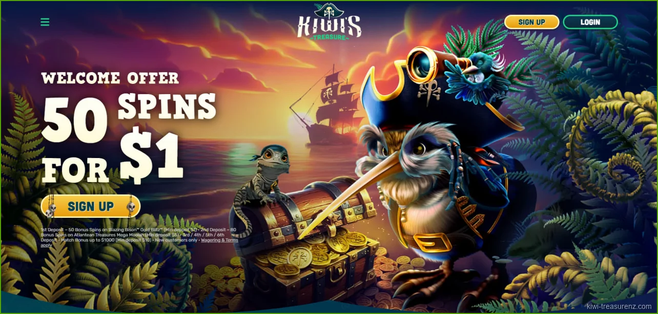 Kiwi`s Treasure Casino NZ: pokies, real money play and voucher codes